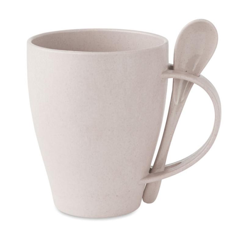 Image of Promotional Eco Reusable Bamboo Mug With Spoon