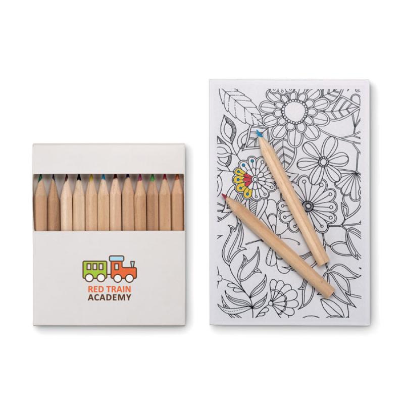 Image of Promotional Eco Adult Colouring Set With Coloured Pencils