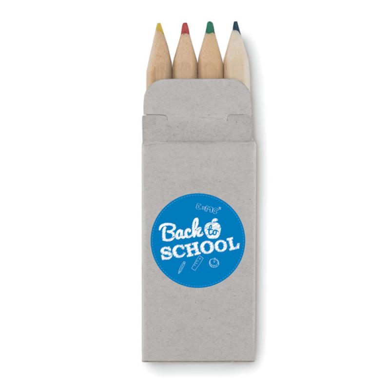 Image of Promotional Wooden Mini Colouring Pencils In Eco Card Box