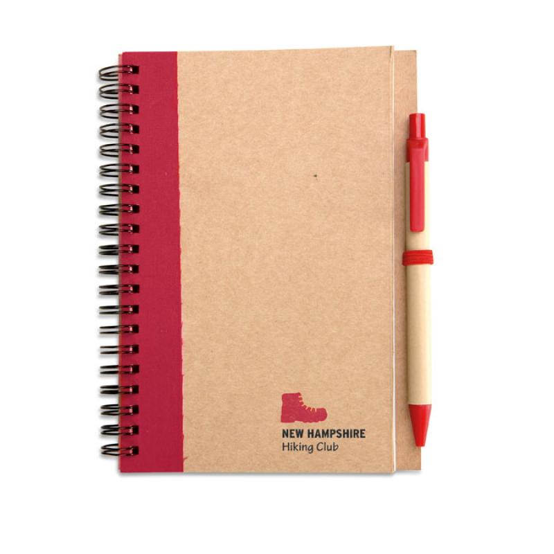 Image of Promotional Recycled Notebook And Pen Set  