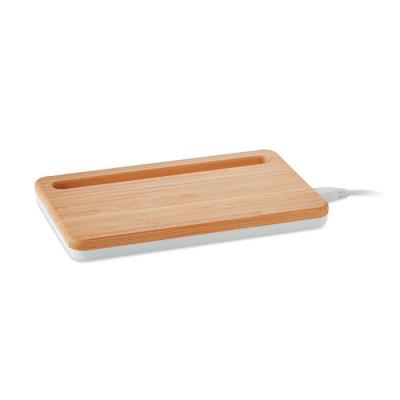 Image of Promotional Eco Bamboo Rectangular Wireless Charger 