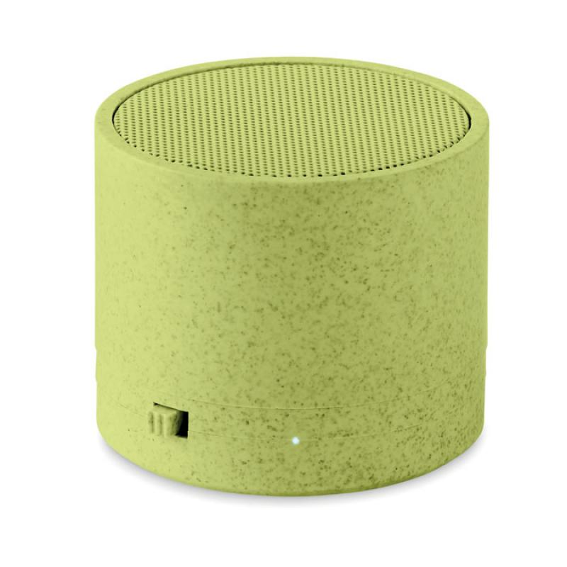 Image of Promotional Eco Bluetooth Round Speaker Made From Wheat Straw