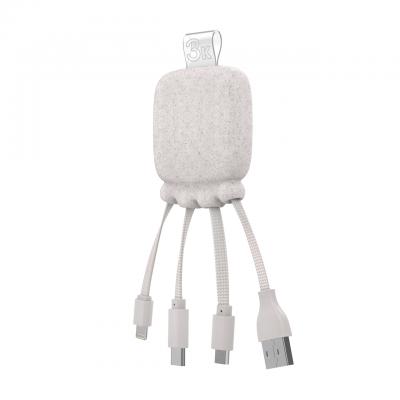 Image of Promotional Xoopar Eco Wheat Octopus Multi Cable And Power Bank