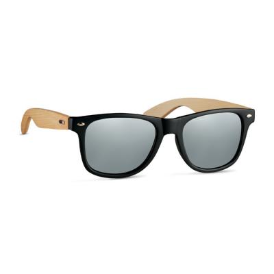 Image of Promotional Eco Retro Bamboo Sunglasses With Mirrored Lens 