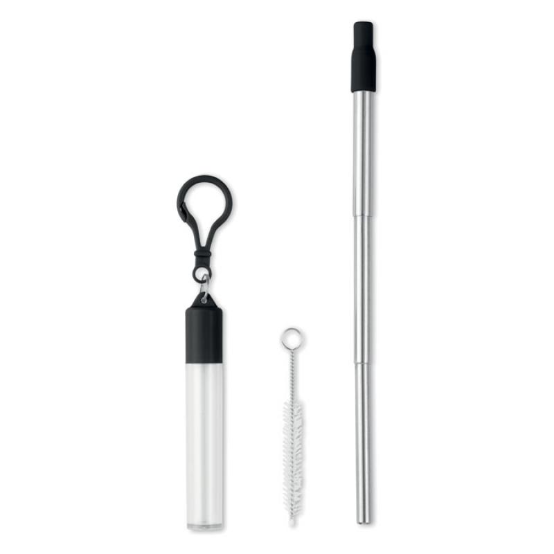 Image of Promotional Eco Stainless Steel Collapsible Straw