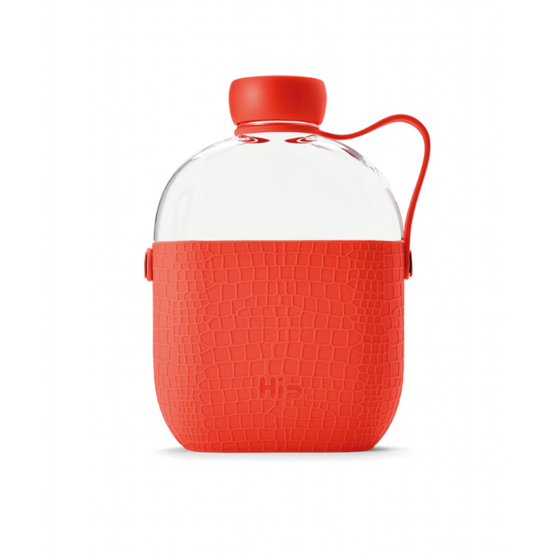 Image of Branded Hip Flask Water Bottle Coral