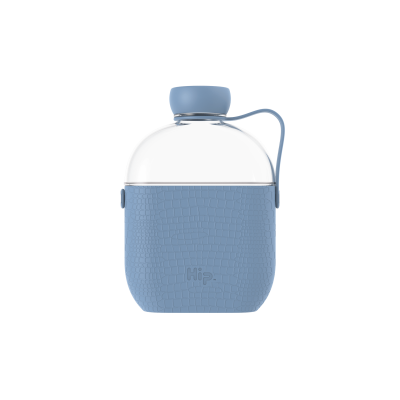 Image of Promotional Hip Flask Water Bottle Sky Blue