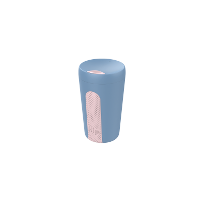 Image of Promotional Hip Reusable Coffee Mug With Lockable Lid Sky Blue & Dusty Pink
