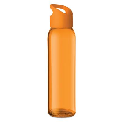 Image of Promotional Praga Glass Water Bottle Orange 470ml