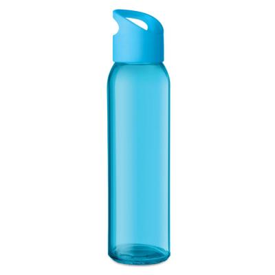 Image of Promotional  Praga Glass Water Bottle Turquoise 470ml