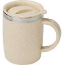 Image of Promotional Eco Wheat Straw Insulated Coffee Mug With Lid