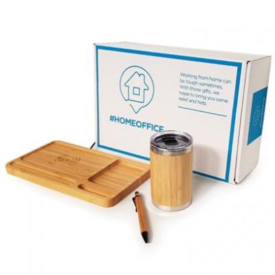 Image of Promotional Home Working Charge And  Focus Bamboo Gift Set Delivered Straight To Your Clients