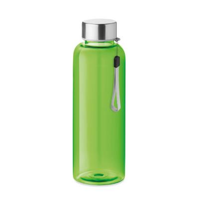 Image of Branded Eco rEPT Recycled Water Bottle Transparent Lime Green 500ml