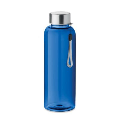 Image of Printed Eco rEPT Recycled Water Bottle Transparent Royal Blue 500ml