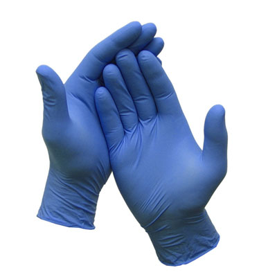 Image of PPE Blue Disposable Nitrile Gloves EN Compliant Size L Large