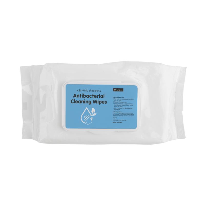 Image of PPE Antibacterial Sanitising Cleansing Wipes 60 Per Pack 