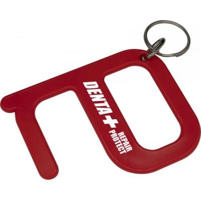 Image of Promotional PPE Hygiene Key For Pushing Buttons And Opening Doors Red