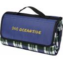 Image of Promotional Blue Tartan Picnic Blanket With Handle And Pocket