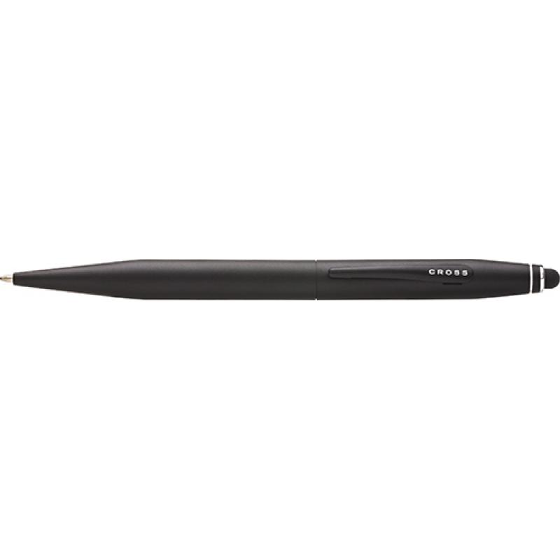 Cross Classic Century Ballpoint Pen Satin Matte Black Chrome Trim with 2 Free Ballpoint Refills 