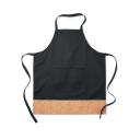 Image of Promotional Black Apron With Pockets And Cork Hem