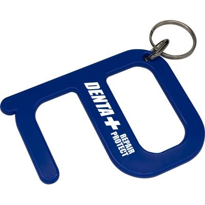 Image of Branded Hygiene Keyring No Touch Button And Door Opener Red