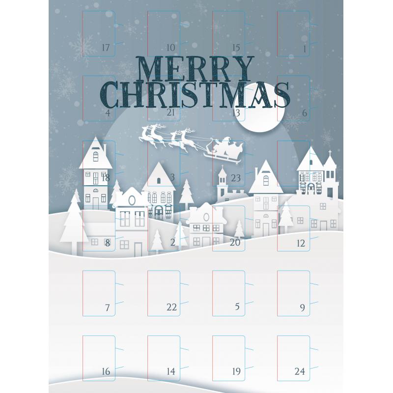 Image of Promotional Traditional Pre Designed Christmas Advent Calendar - Christmas Village