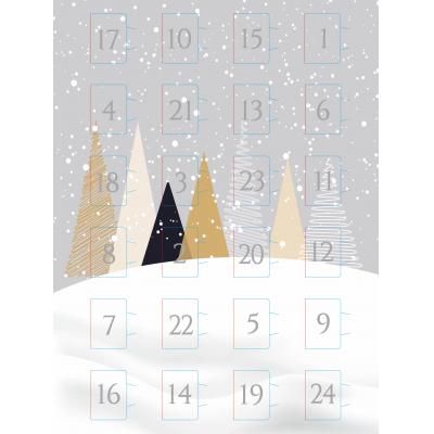 Image of Branded Traditional Chocolate Advent Calendar Pre Designed - Oh Christmas Tree