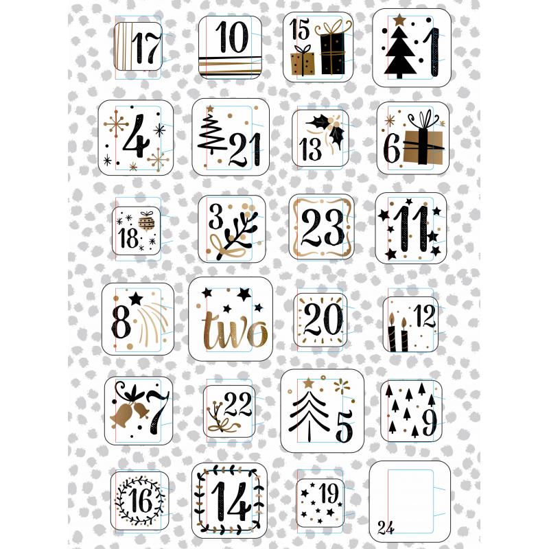 Image of Promotional Traditional Chocolate Advent Calendar Pre Designed - Contemporary Christmas