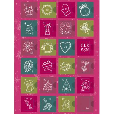 Image of Promotional Traditional Chocolate Advent Calendar Pre Designed - Chic Christmas