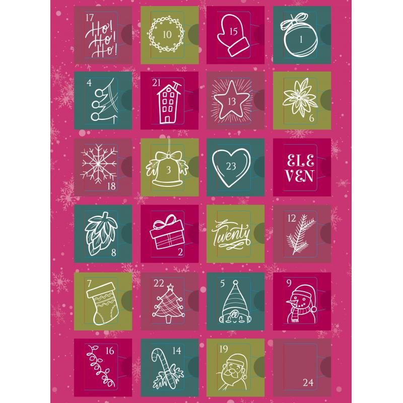 Image of Promotional Traditional Chocolate Advent Calendar Pre Designed - Chic Christmas