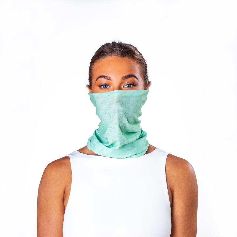 Image of Printed Antiviral Bumpaa Snood Face Cover Mint Green