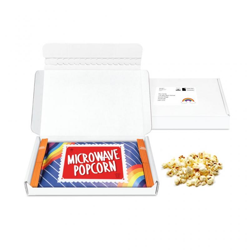 Image of Promotional Letter Box Microwave Popcorn Gift Box Delivered Direct To Your Clients