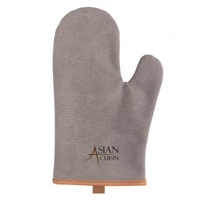 Image of Branded Deluxe Canvas Oven Glove Grey