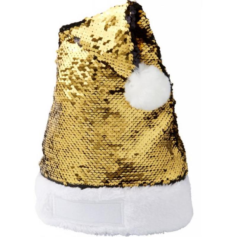 Image of Promotional Santa Hat With Gold And Black Sequins