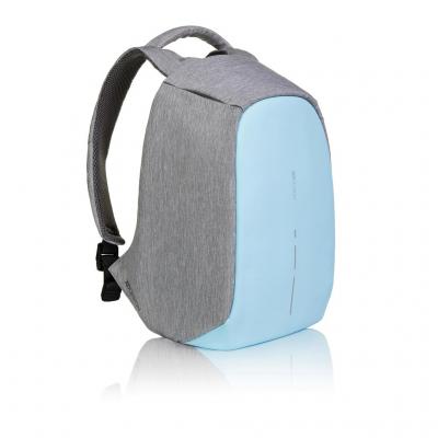 Image of Custom Printed Bobby Compact Anti Theft Backpack With Integrated USB Port Light Blue
