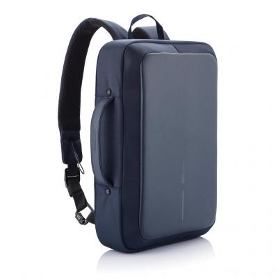Image of Printed Blue Bobby Bizz Anti-Theft Backpack And Briefcase