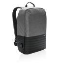 Image of Promotional Branded Swiss Peak RFID Anti Theft 15" Laptop Backpack Grey Printed With Your Logo