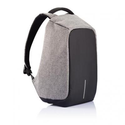 Image of Promotional Bobby Hero XL Anti-Theft Backpack. Grey and Black Branded Backpack