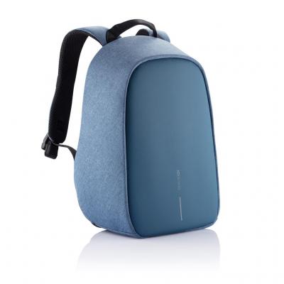 Image of Promotional Eco Blue Bobby Hero Small Anti-theft Backpack. Made From Recycled PET Bottles