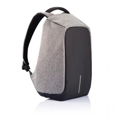 Image of Printed Grey Bobby Anti Theft Backpack With Integrated USB Port