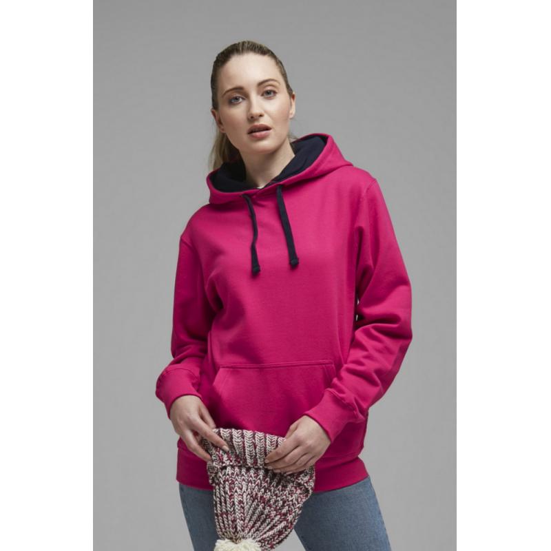 contrast color unisex hoodie