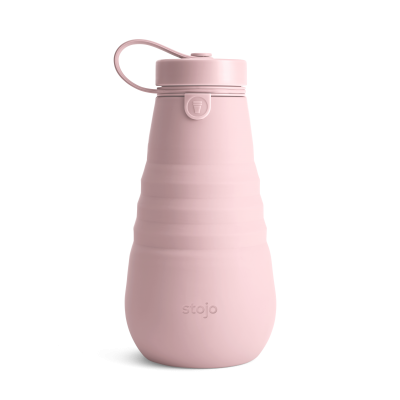 Image of Branded Stojo Collapsible Reusable Bottle Carnation Pink