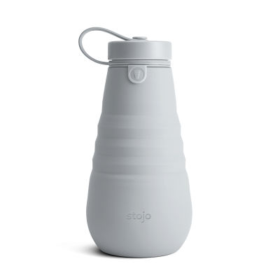 Image of Printed Stojo Collapsible Reusable Bottle Cashmere Grey