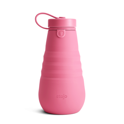 Image of Promotional Stojo Collapsible Reusable Bottle Peony Pink