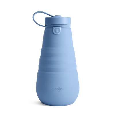 Image of Promotional Stojo Collapsible Reusable Bottle Steel Blue