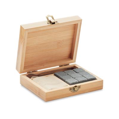 Image of Promotional Whiskey Stones Set In Bamboo Gift Box