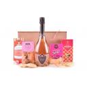 Image of Promotional Christmas Hamper- The Pink Sparkling Treat Filled With Sparkling Rose Wine And Sweets Treats
