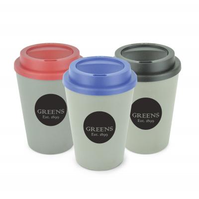 Image of Promotional Bamboo And PP Double Walled Takeaway Cup Express Printed 