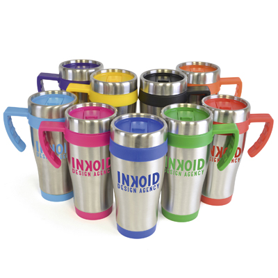 Image of Express Printed Double Walled Travel Mug With Sliding Sipper