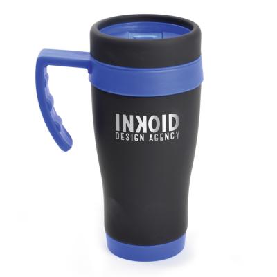 Image of Express Printed Insulated Travel Mug Stainless Steel With Matt Black Body.